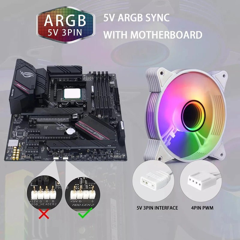 2x Ventilador Rgb Rendimiento Fan Cooler Aigo Pro 120mm Pc - Mi tienda