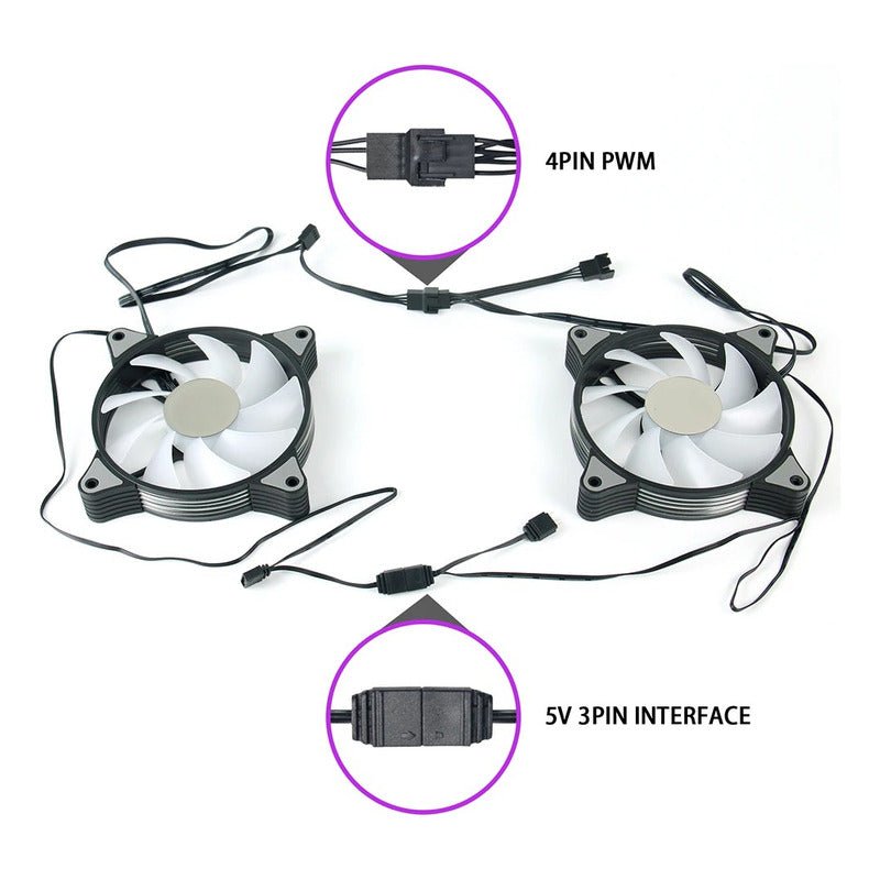 2x Ventilador Rgb Rendimiento Fan Cooler Aigo Pro 120mm Pc - Mi tienda