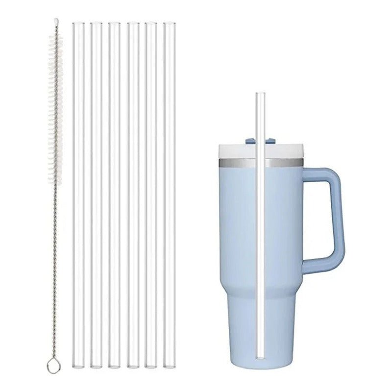 6 Bombillas De Repuesto Mas Cepillo Compatible Stanley Color Transparente 30 Cmts - Mi tienda