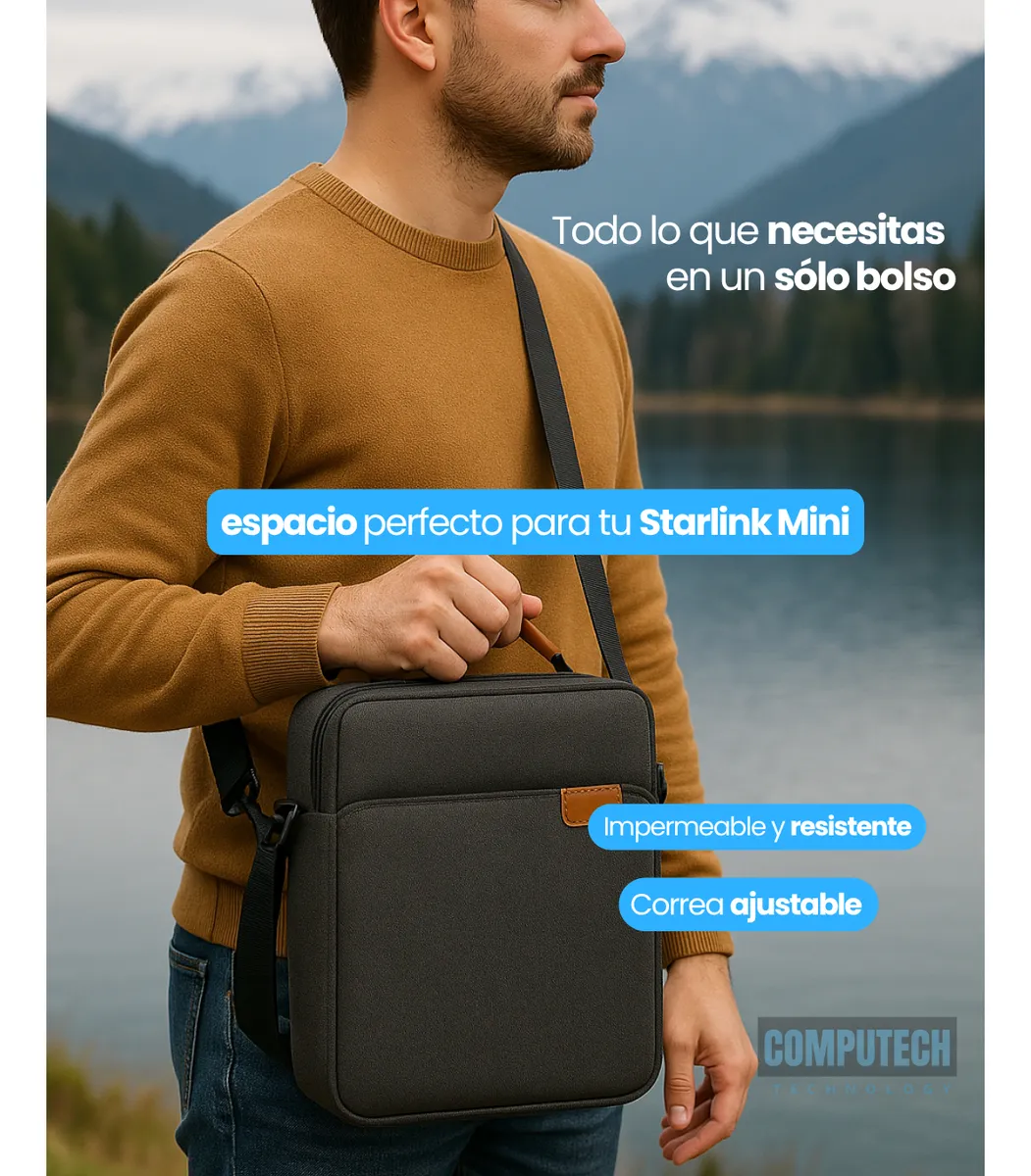 Bolso De Viaje Para Starlink Mini Color Gris