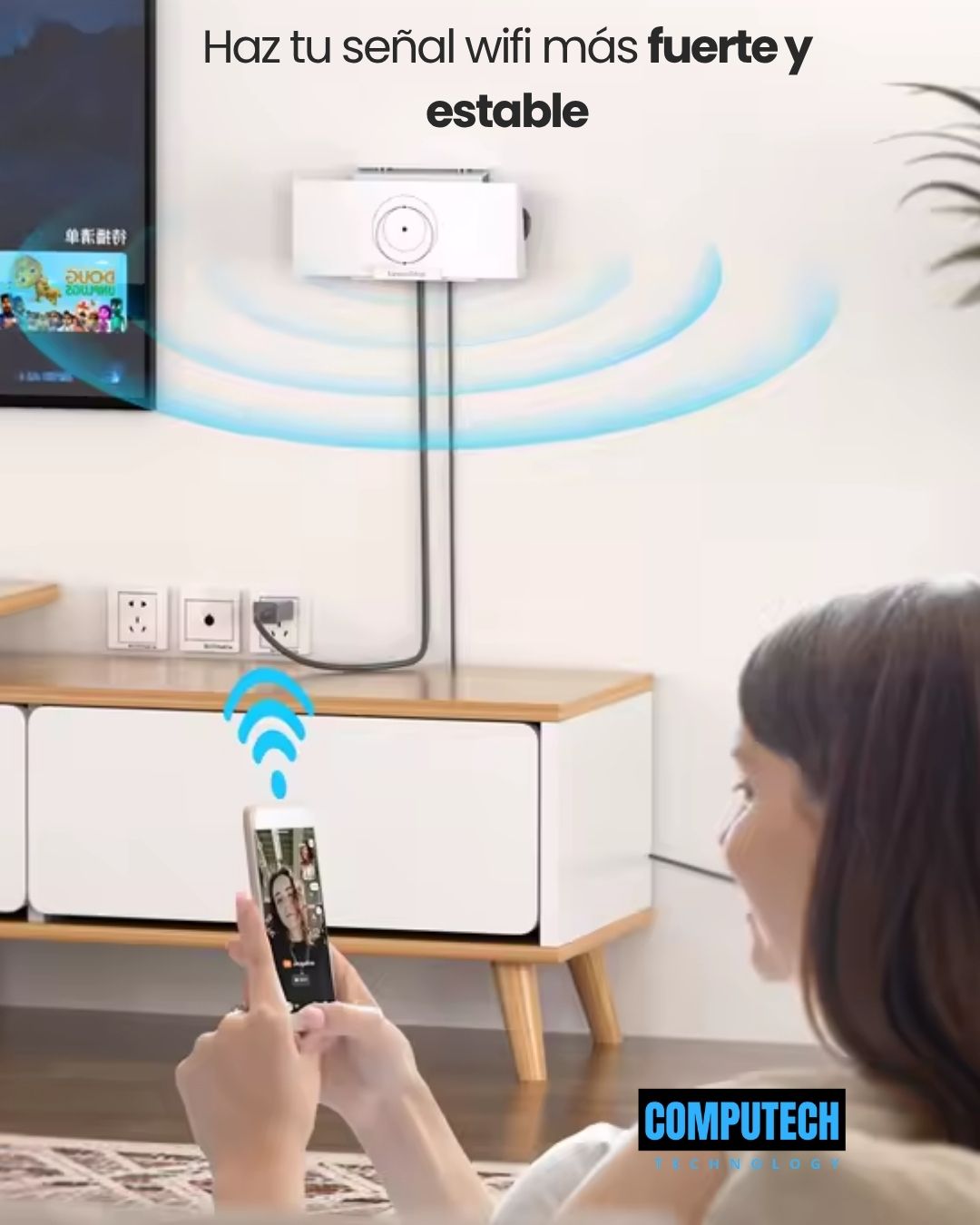 Router Starlink Mesh Router Gen3 montado en pared con Soporte de Pared para Router Starlink Mesh Router Gen3.