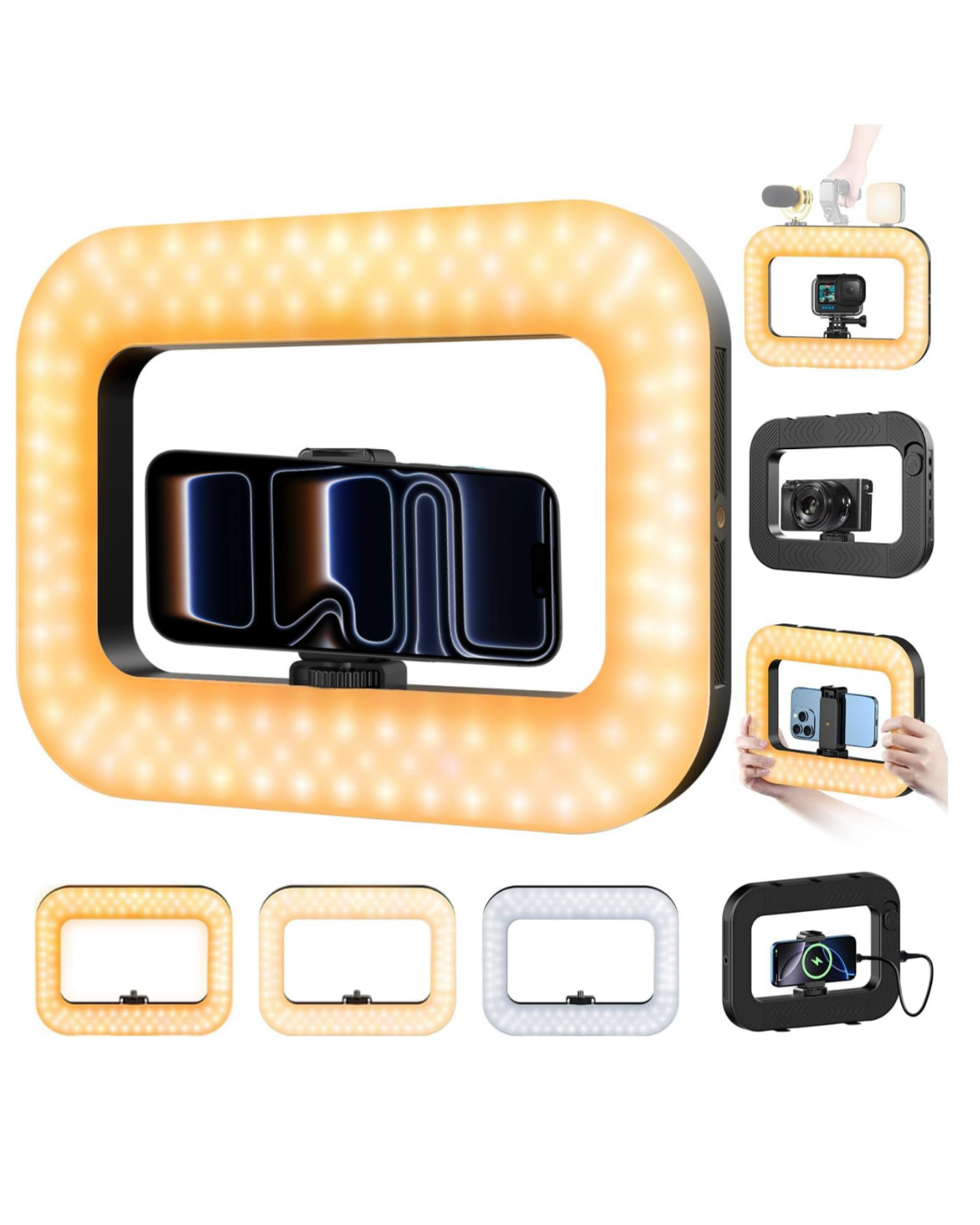 Aro Luz Led + Rig Estabilizador Celular Grabación Video