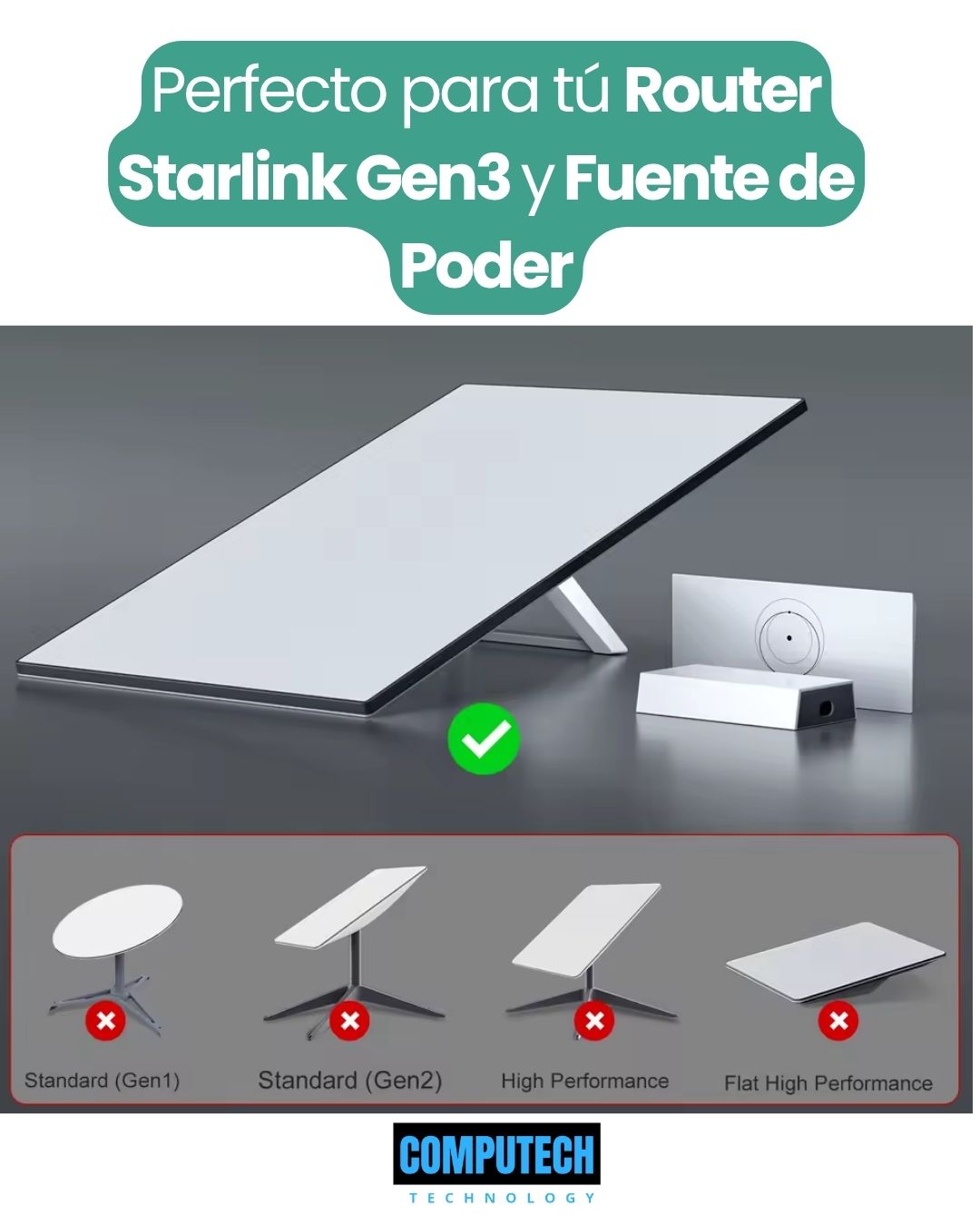Router Starlink Mesh Router Gen3 montado en pared con Soporte de Pared para Router Starlink Mesh Router Gen3.