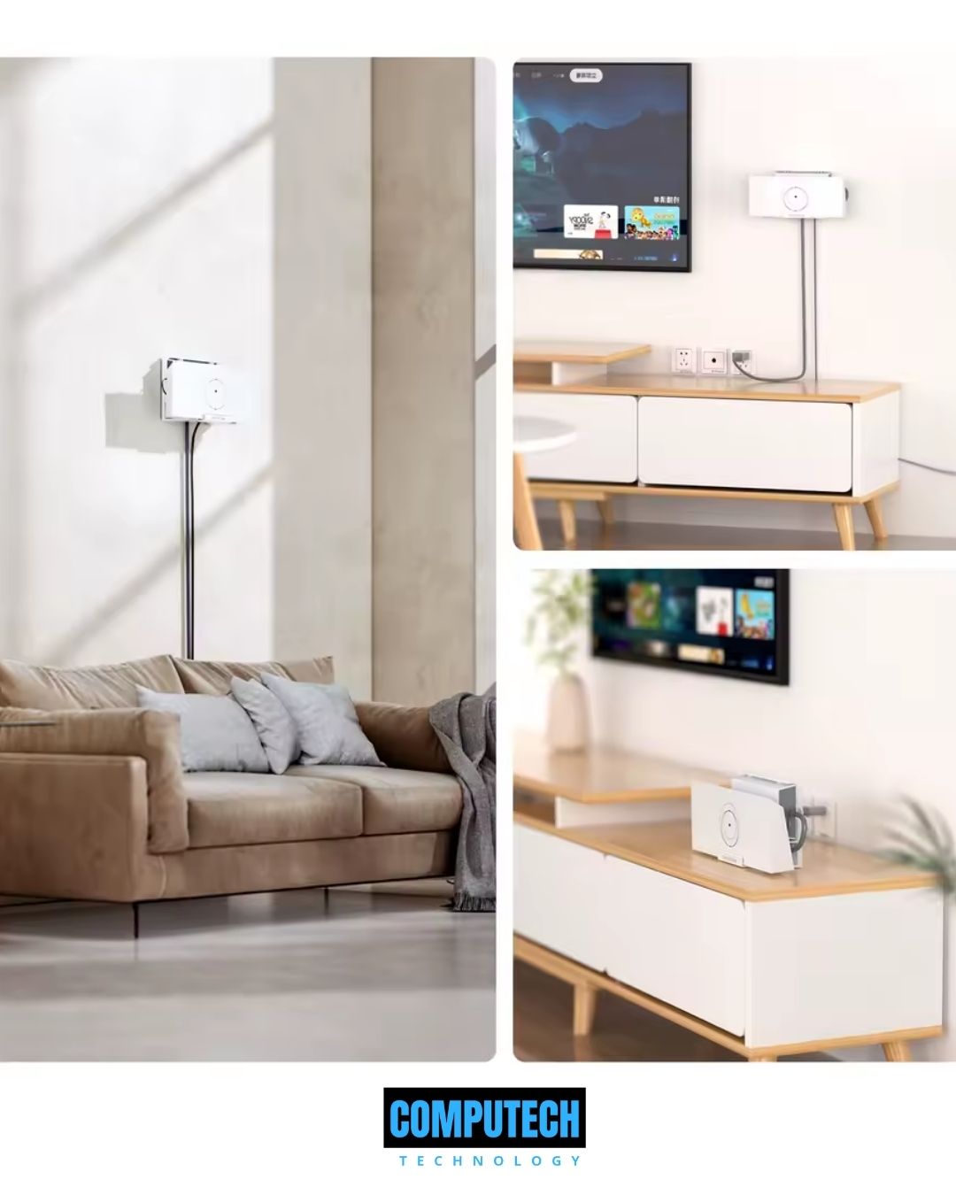 Router Starlink Mesh Router Gen3 montado en pared con Soporte de Pared para Router Starlink Mesh Router Gen3.