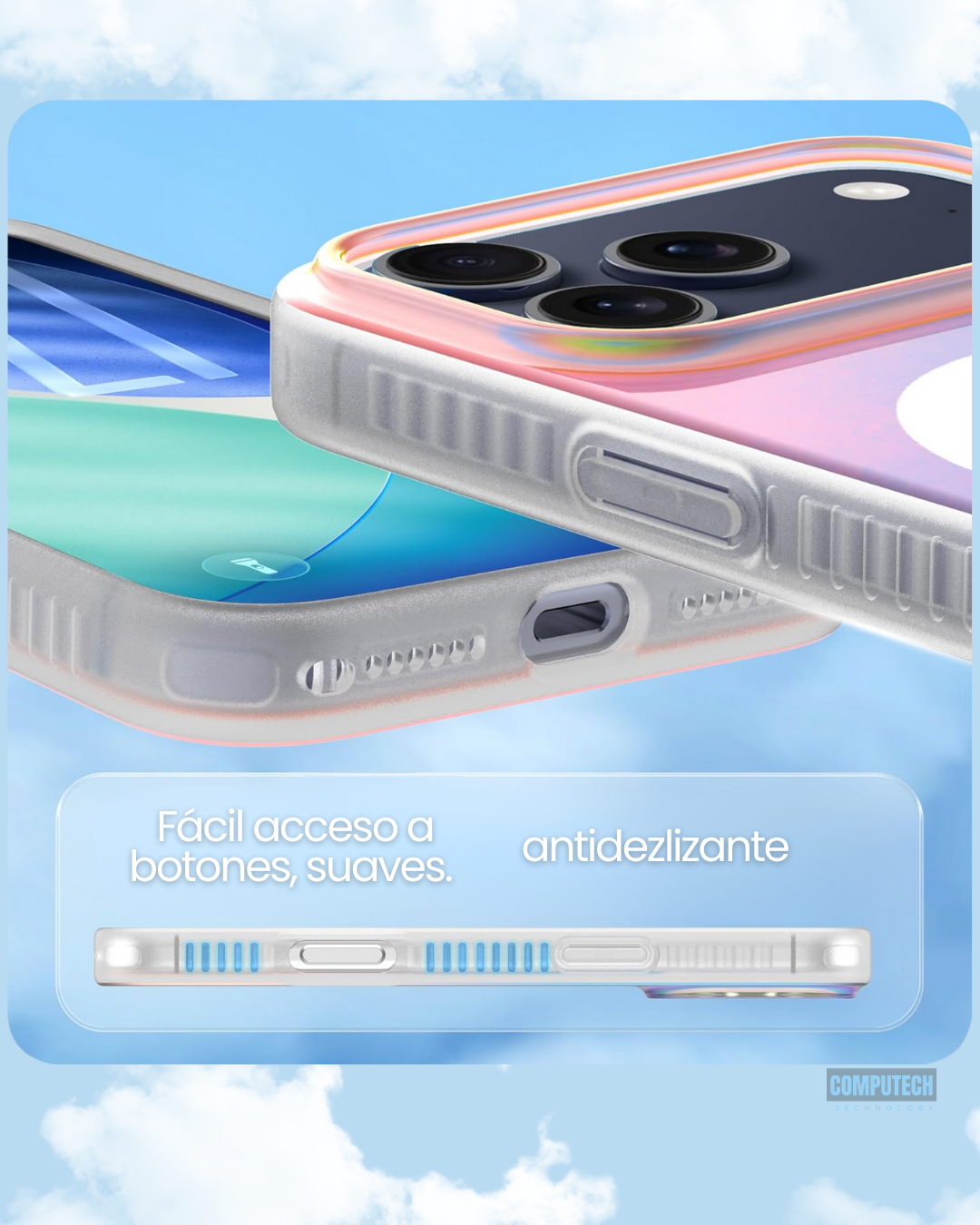 Funda Holográfica Compatible MagSafe iPhone 17 Pro Max