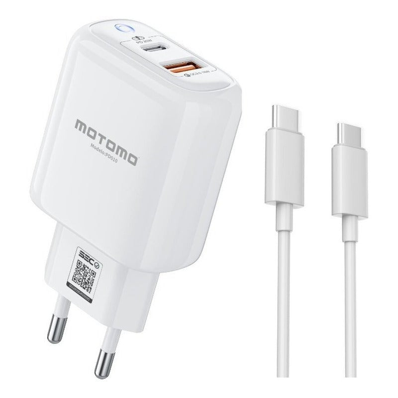 Adaptador Cargador Usb + Tipo C 20w Carga Rápida Qc 3.0 - Mi tienda