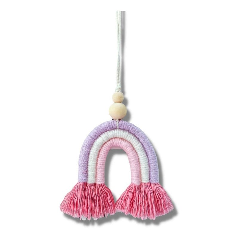 Atrapasueños Macrame Decorativo Arcoiris Multicolor Colgante Color Rosado - Mi tienda