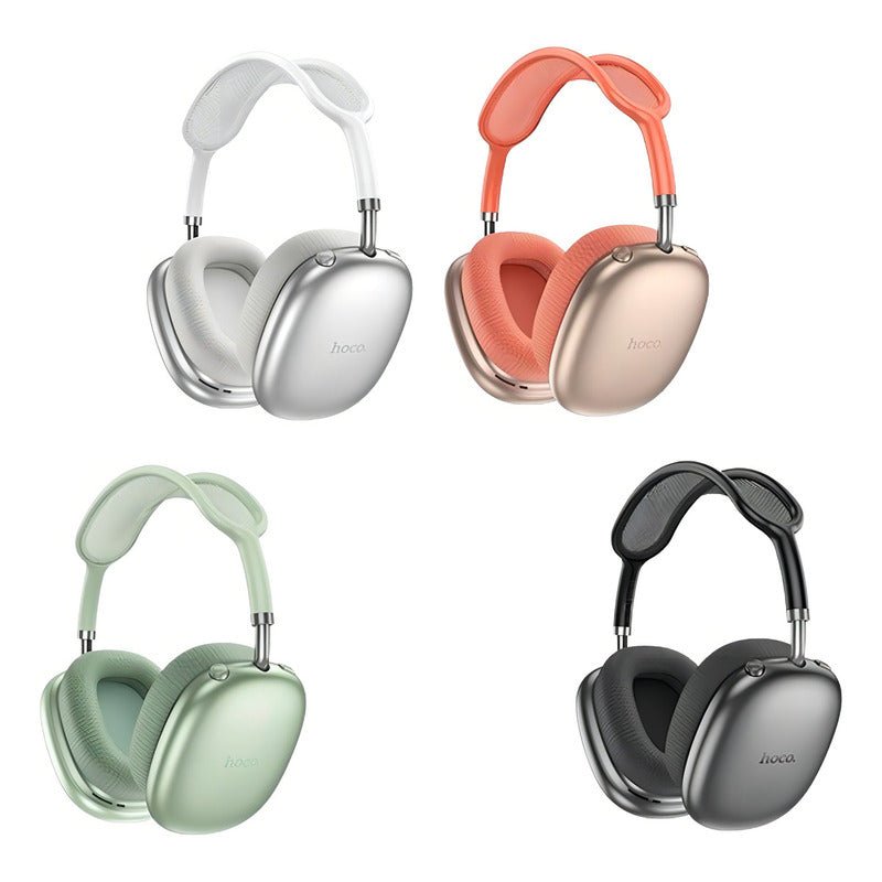 Audífonos Bluetooth Hoco W55 Headset 90 Horas Compatible iPhone Color Plata - Mi tienda