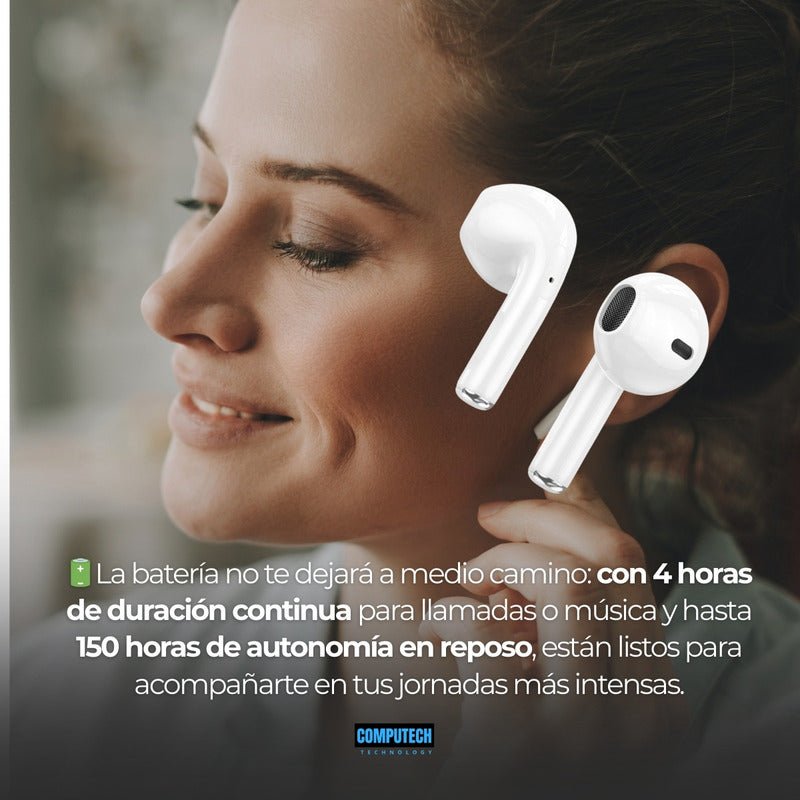 Audifonos Inalámbricos Bluetooth 5.3 Con Estuche Violeta - Marca Computech - Mi tienda