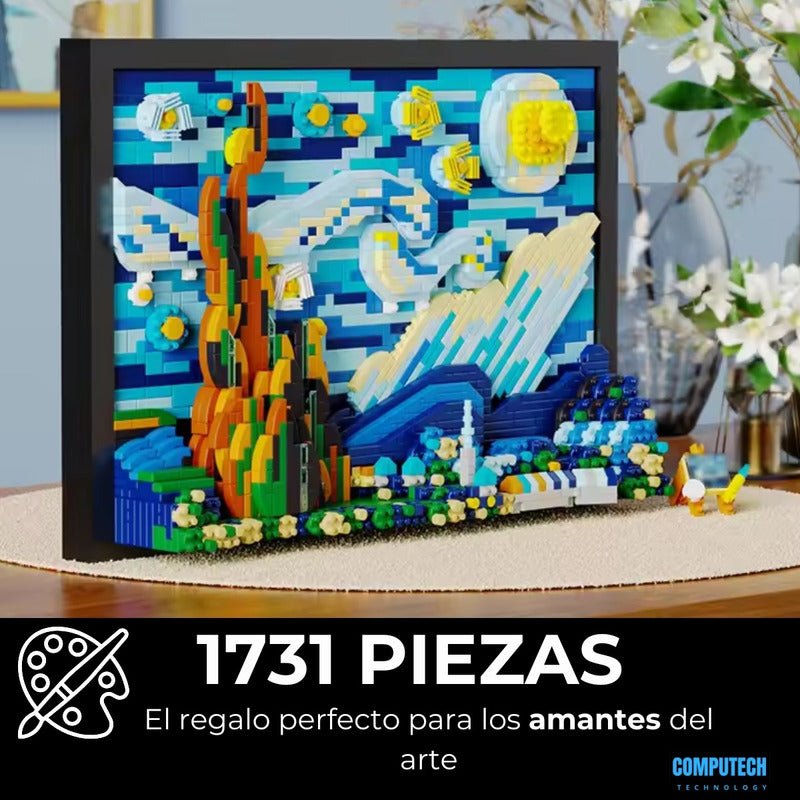 Bloques Armables 1731 Piezas Noche Estrellada De Van Gogh - Mi tienda