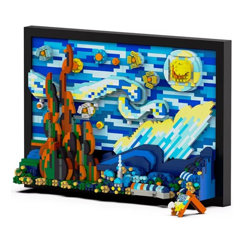 Bloques Armables 1731 Piezas Noche Estrellada De Van Gogh - Mi tienda