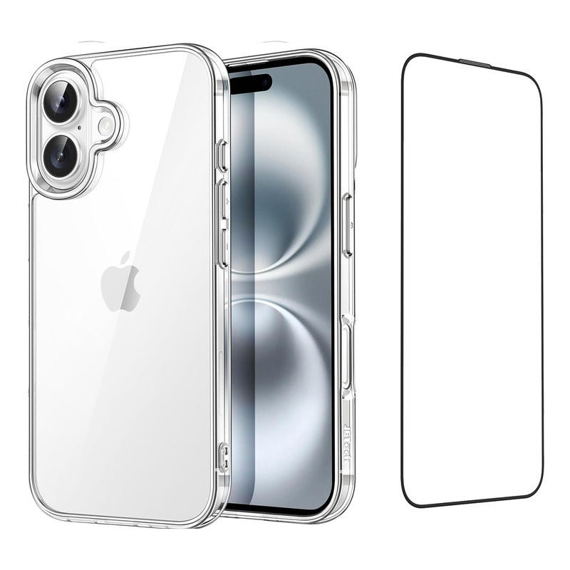 Carcasa Funda + Mica Para iPhone 16 / Pro / Max Silicona - Mi tienda