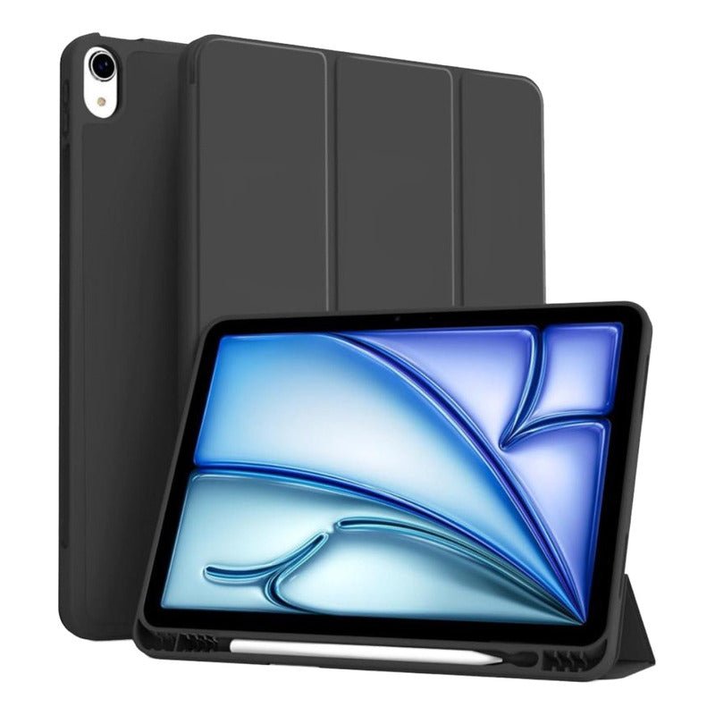 Carcasa Funda Smart Cover Para iPad Air 11 M2 2024 2025 Pencil Color Negro - Mi tienda