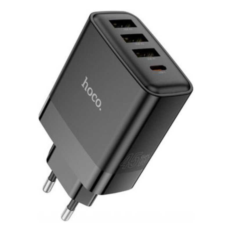 Cargador Carga Rápida Qc3.0 Pd 45w Pps C127a 3usb 1c Hoco - Mi tienda