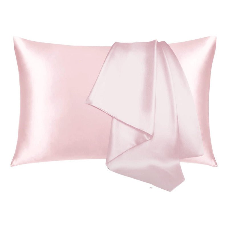Funda Almohada Saten Seda 1 Unidad Color Rosa - Mi tienda