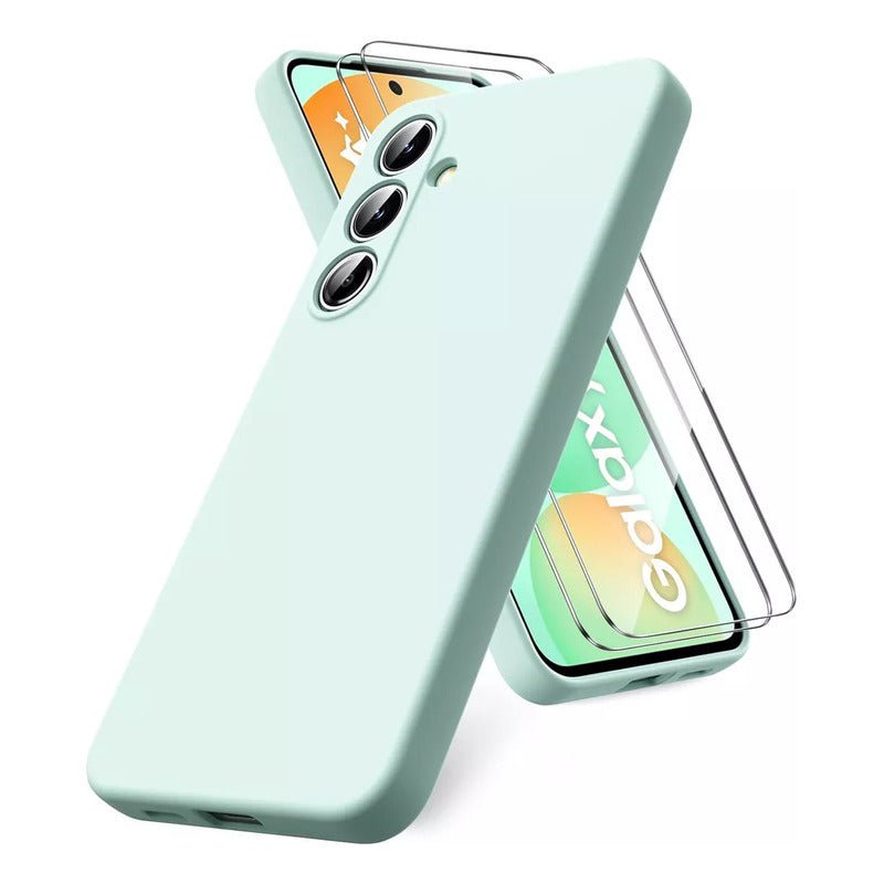 Funda / Carcasa Premium Marca Computech Para Samsung S24 Fe Menta + Vidrio Templado - Mi tienda