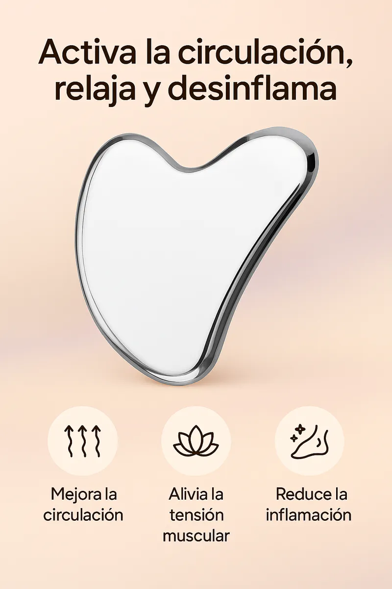 Guasha de Acero Inoxidable | Masajeador Linfatico