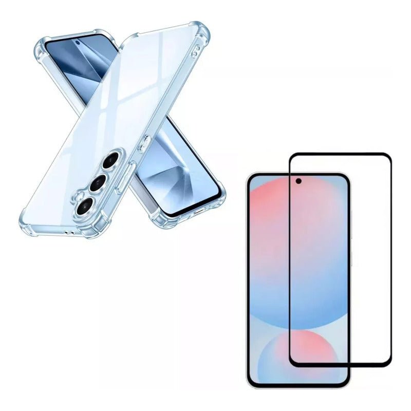 Kit Carcasa / Funda Para Samsung Galaxy S23 Fe Marca Computech Silicona + Vidrio Templado - Mi tienda