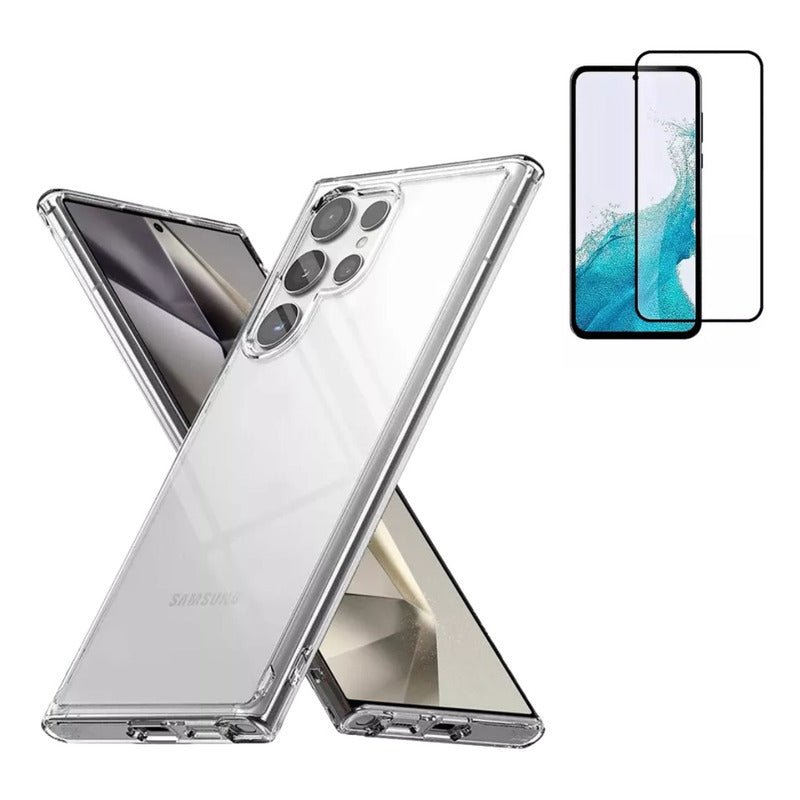 Kit Carcasa / Funda Para Samsung Galaxy S25 Ultra Marca Computech Silicona + Vidrio Templado - Mi tienda