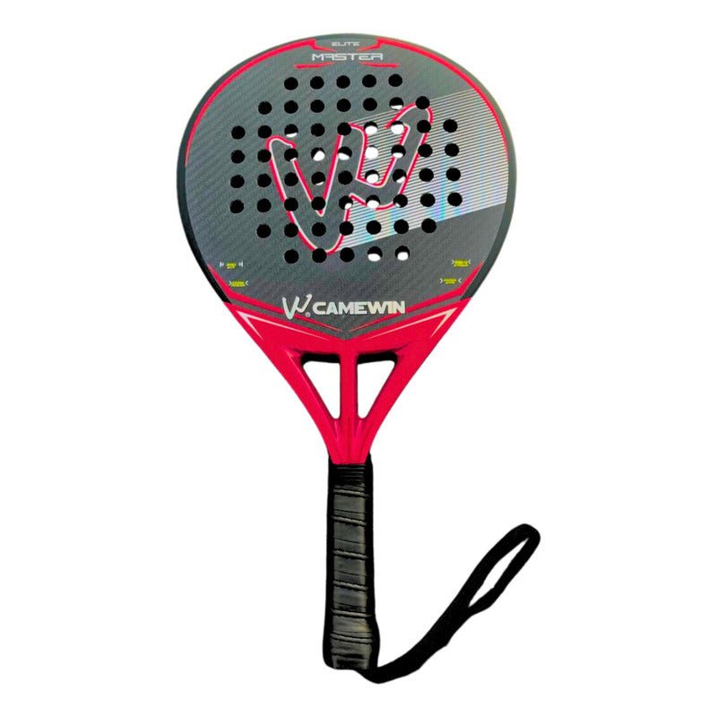 Pala Pádel Fibra De Carbono 3k 38mm + Funda Muñequera Grip Color Rojo - Mi tienda