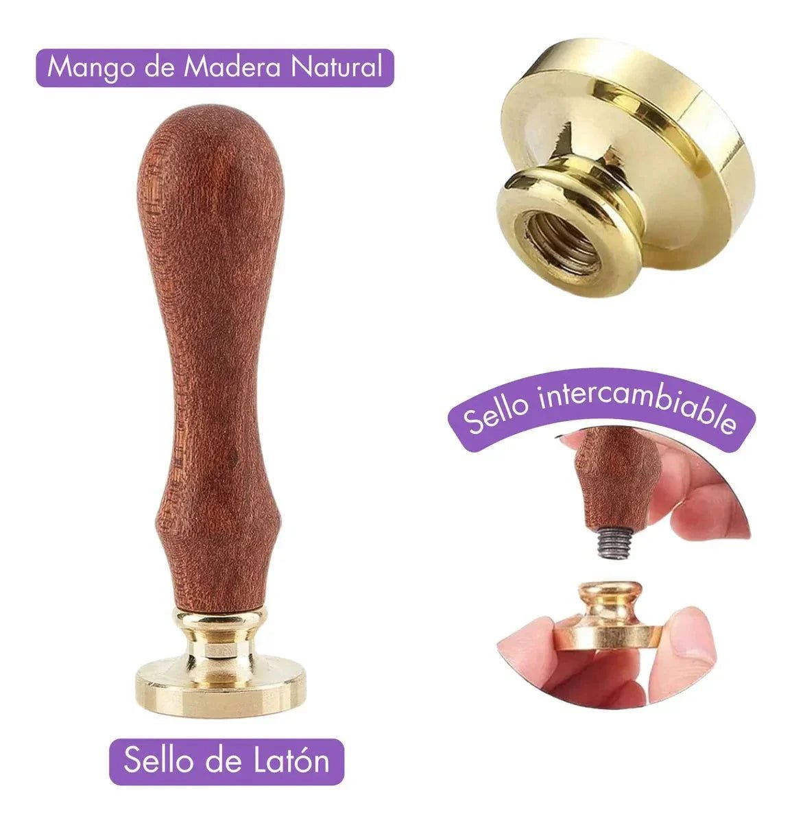 Sello Para Lacre de Cera en Forma de Corazón - Mi tienda