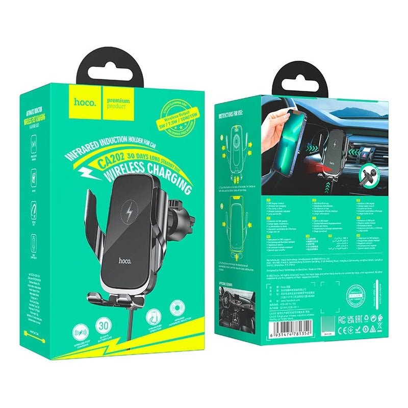 Soporte De Auto Carga Inalambrica Para iPhone Smartphone - Mi tienda