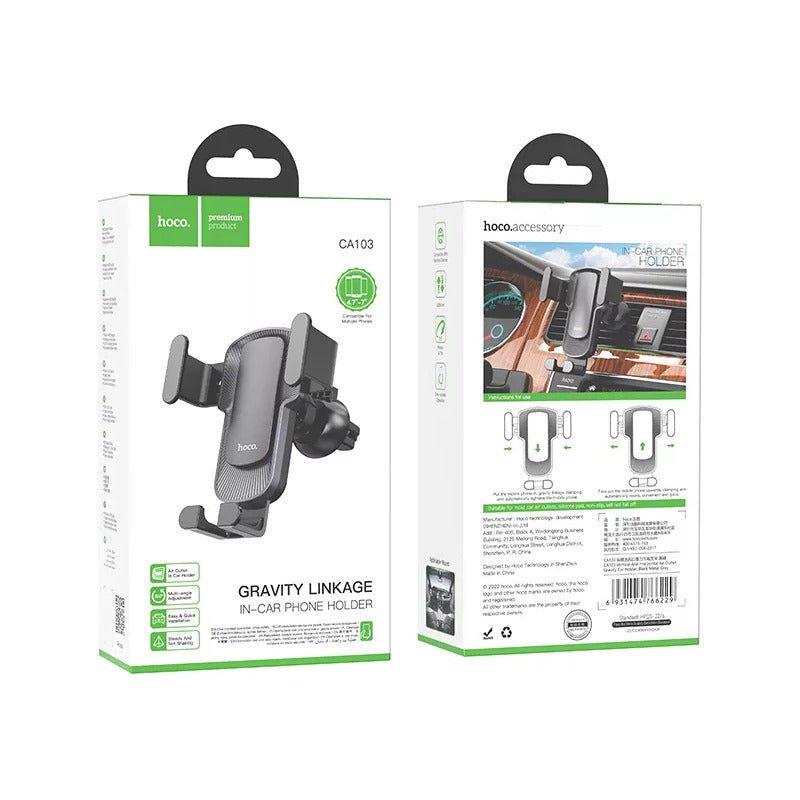 Soporte Porta Celular De Rejilla Ventilacion Auto Hoco Ca103 - Mi tienda