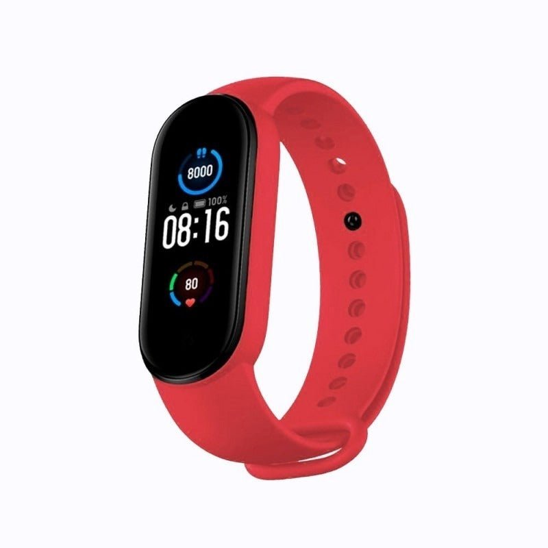 Xiaomi Mi Band 5 Correa De Silicona + Protector De Pantalla Color Rojo - Mi tienda