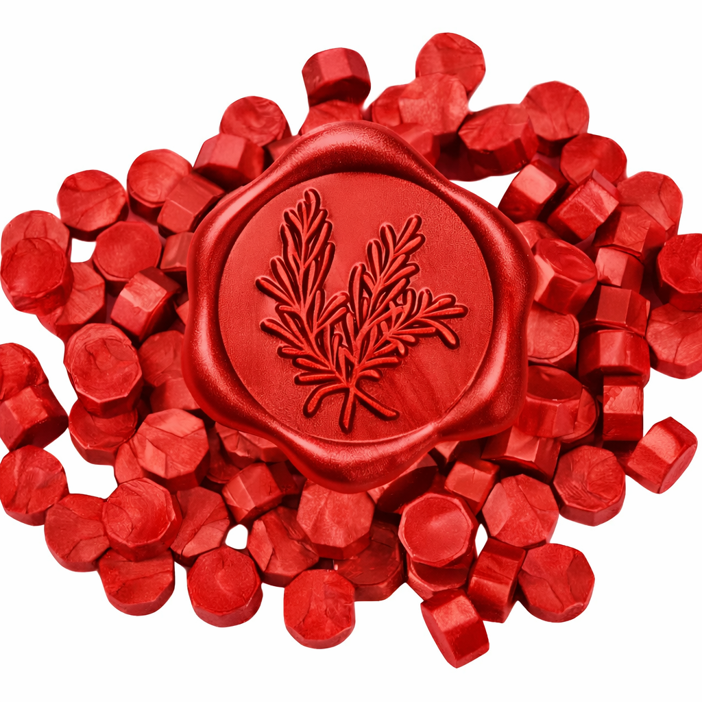 Cera para lacre rojo Premium - 100 perlas
