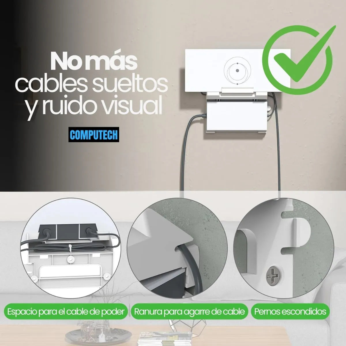 Soporte De Pared Para Router Starlink Gen 3 Y Fuente Poder Blanco
