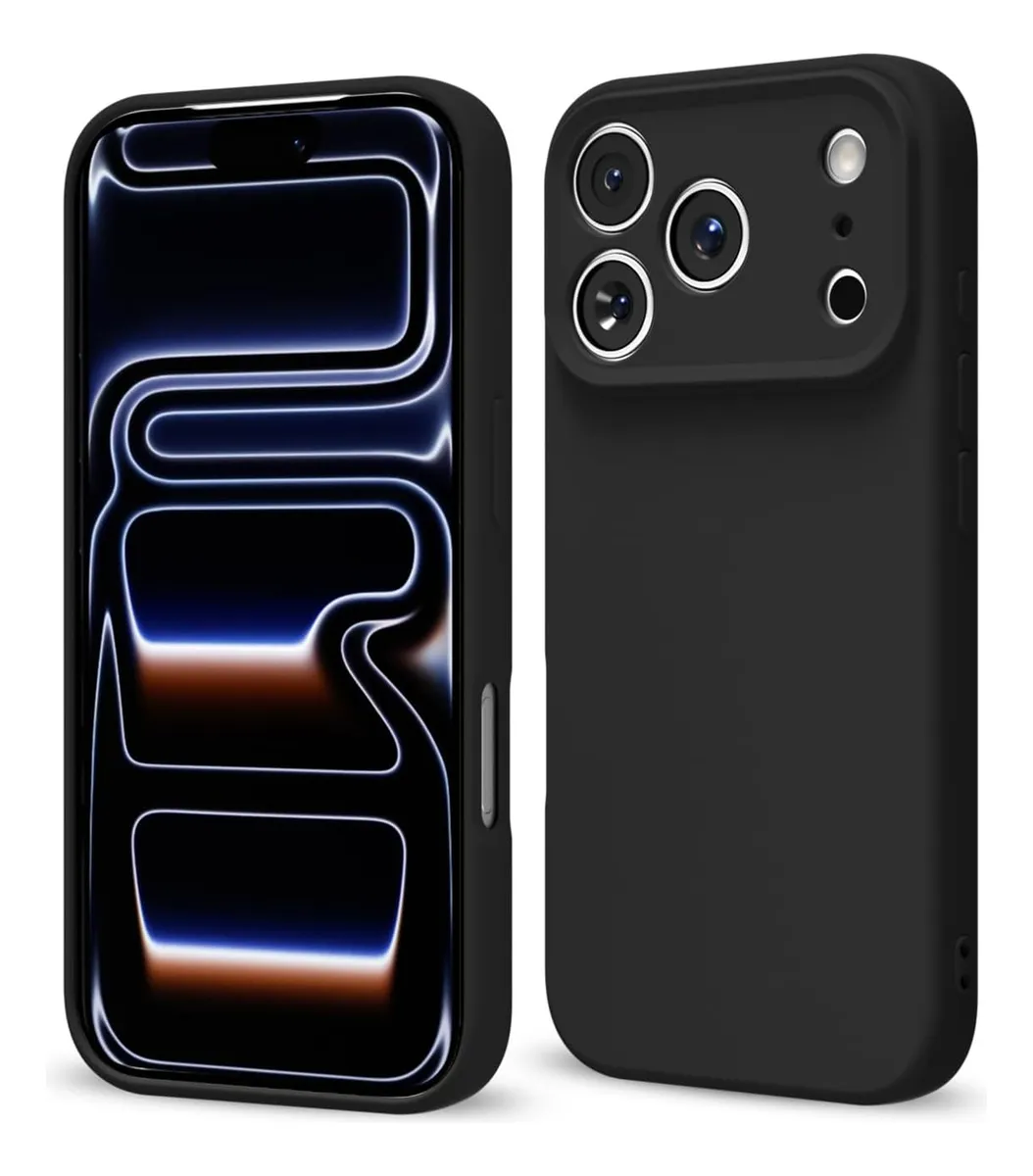 Funda de silicona para iPhone 17 Pro Max negro 