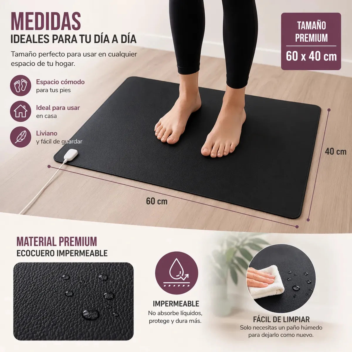 Alfombrilla Mat De Grounding Premium Conexión A Tierra
