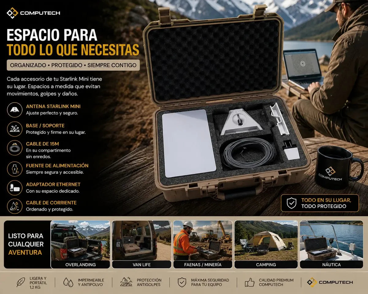 Maleta Rígida Starlink Mini Estuche Impermeable Premium