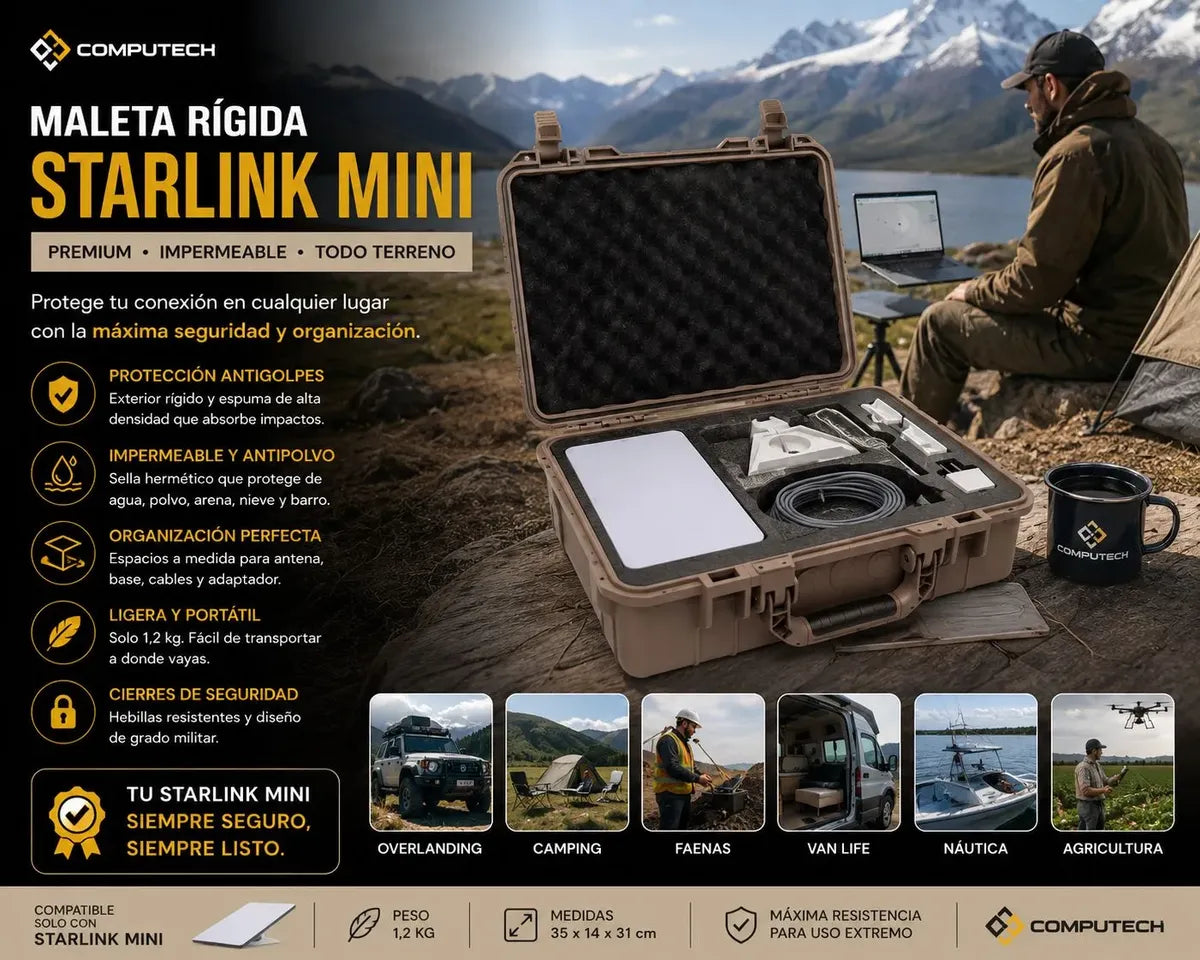 Maleta Rígida Starlink Mini Estuche Impermeable Premium