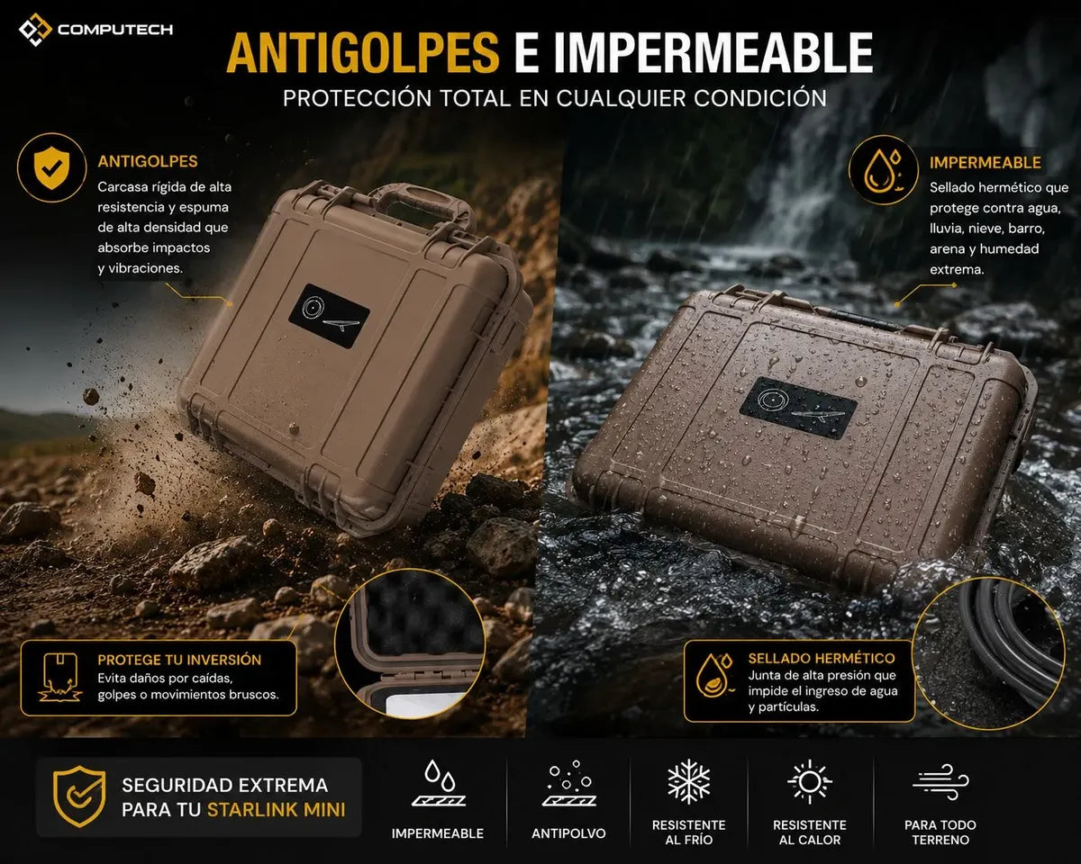 Maleta Rígida Starlink Mini Estuche Impermeable Premium
