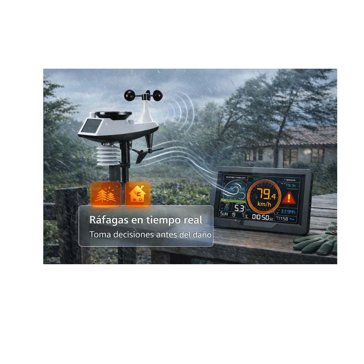 Estacion Meteorologica Profesional Viento Lluvia Digital Rf / estacion meteorologica