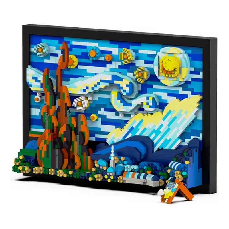 Bloques Armables 1731 Piezas Noche Estrellada De Van Gogh - Mi tienda