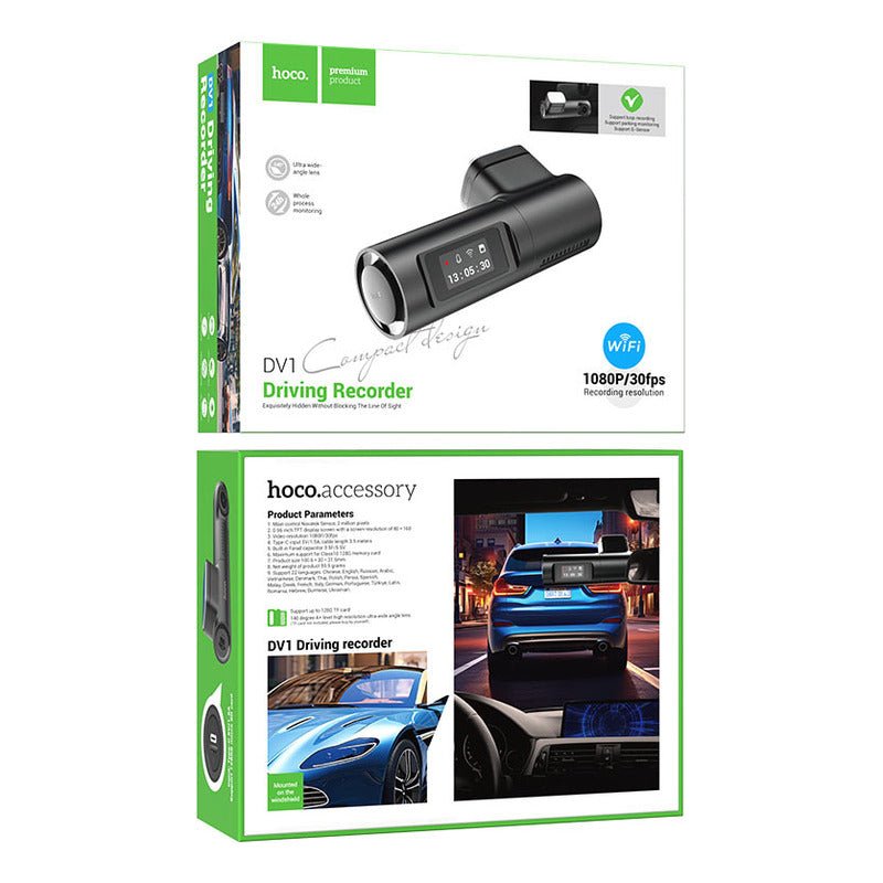Camara De Auto Hoco Dv1 Wifi Dash Cam Full Hd 1080p - Mi tienda