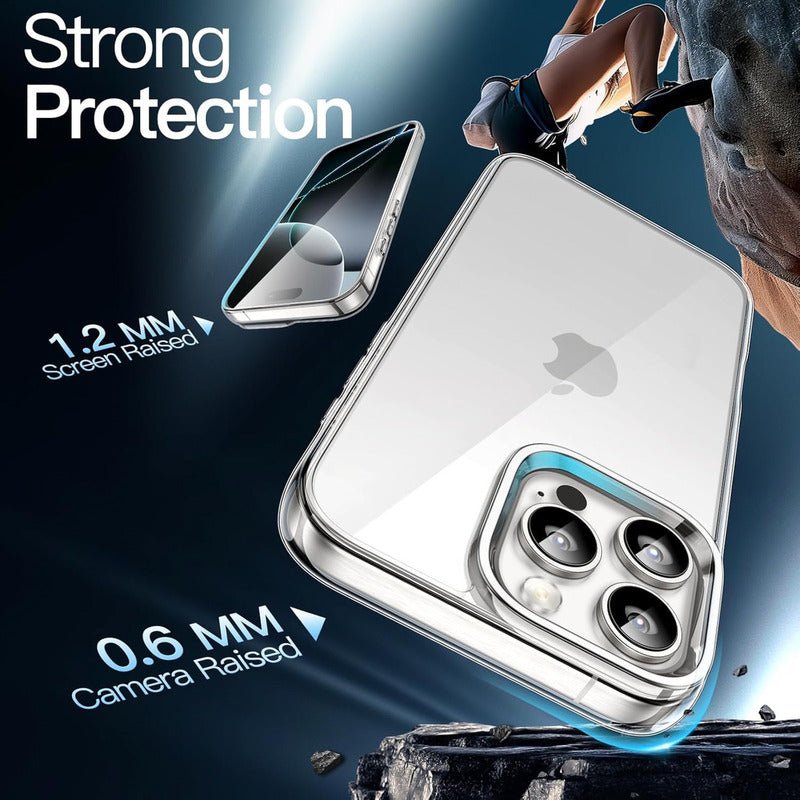 Carcasa Funda + Mica Para iPhone 16 / Pro / Max Silicona - Mi tienda