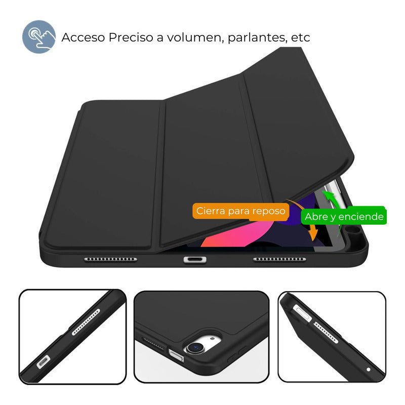 Carcasa Funda Smart Cover Para iPad Air 11 M2 2024 2025 Pencil Color Negro - Mi tienda