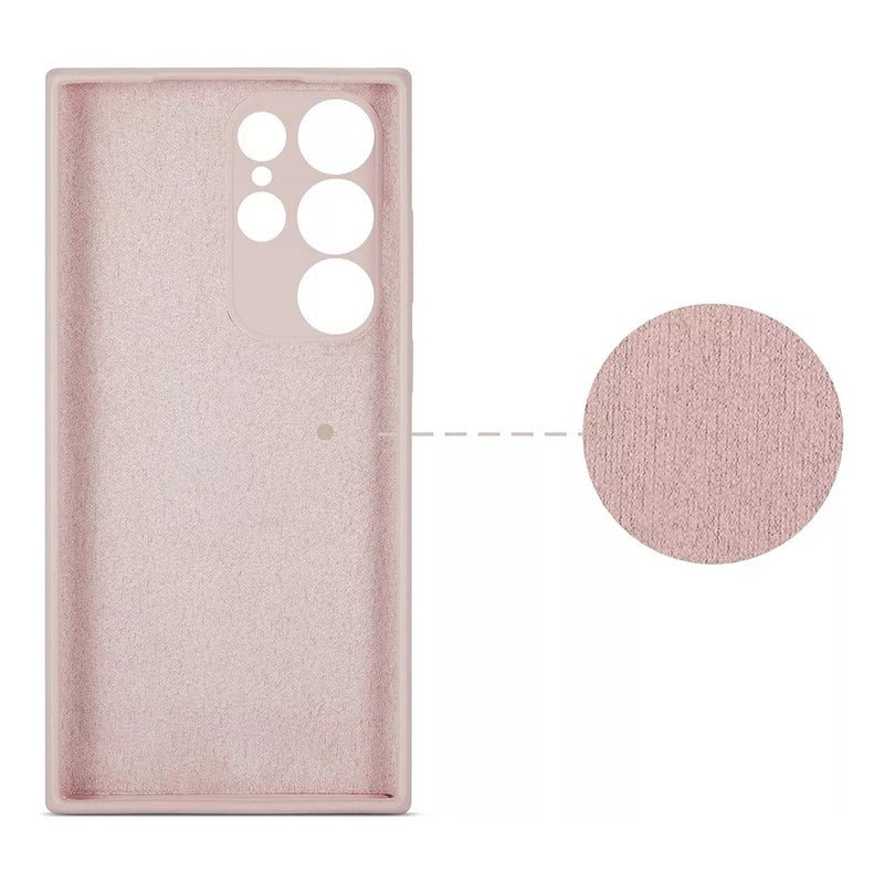 Carcasa Para Samsung S23 Ultra Silicona Premium Rosa - Mi tienda