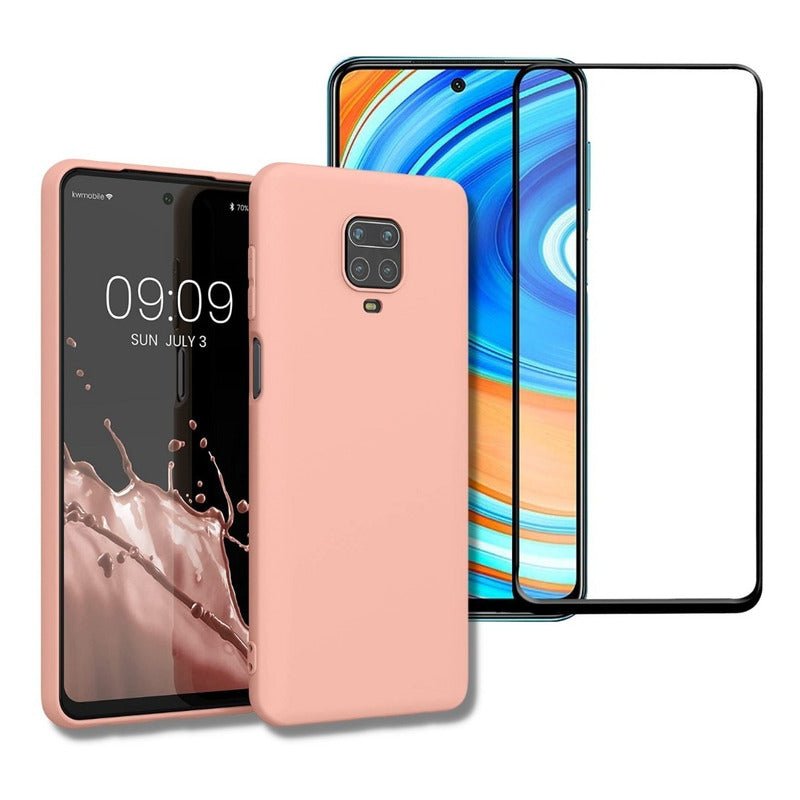 Carcasa Silicona Slim Para Xiaomi Redmi Note 9s + Vidrio - Mi tienda