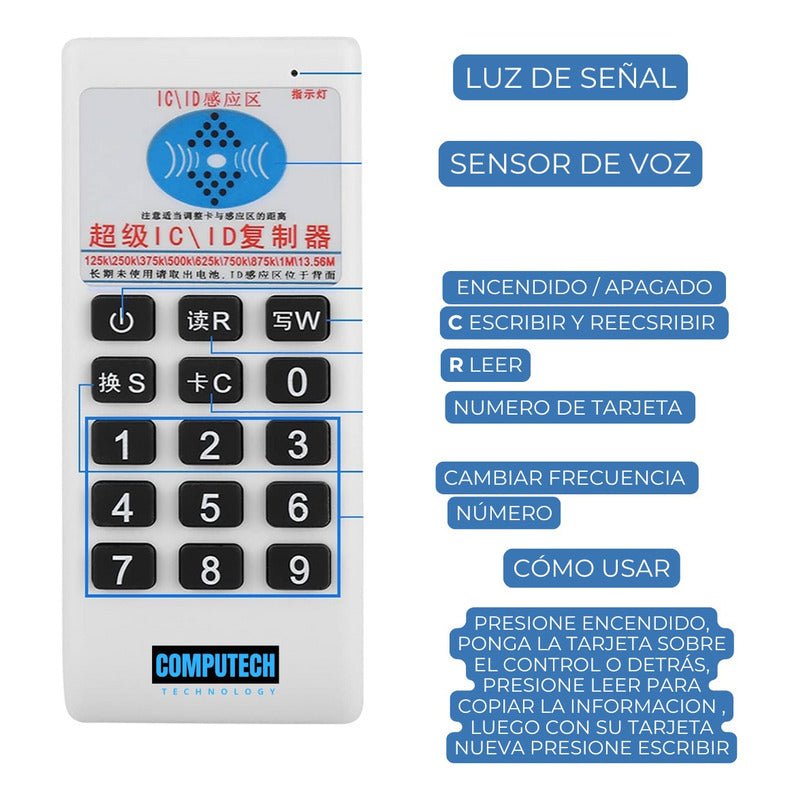 Copiador Clonador Llaveros Rfid 13.56mhz 125khz Y Otros - Mi tienda