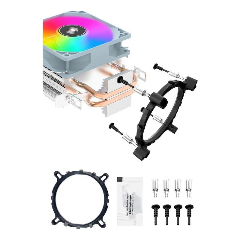 Disipador Ice200pro Cpu Cooler Aigo Rgb 90mm Intel Amd Pc - Mi tienda