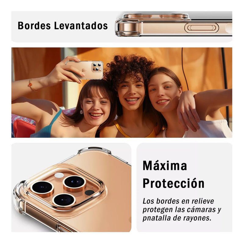 Funda / Carcasa Antigolpes Marca Computech Para iPhone 16 Pro Max - Transparente - Mi tienda