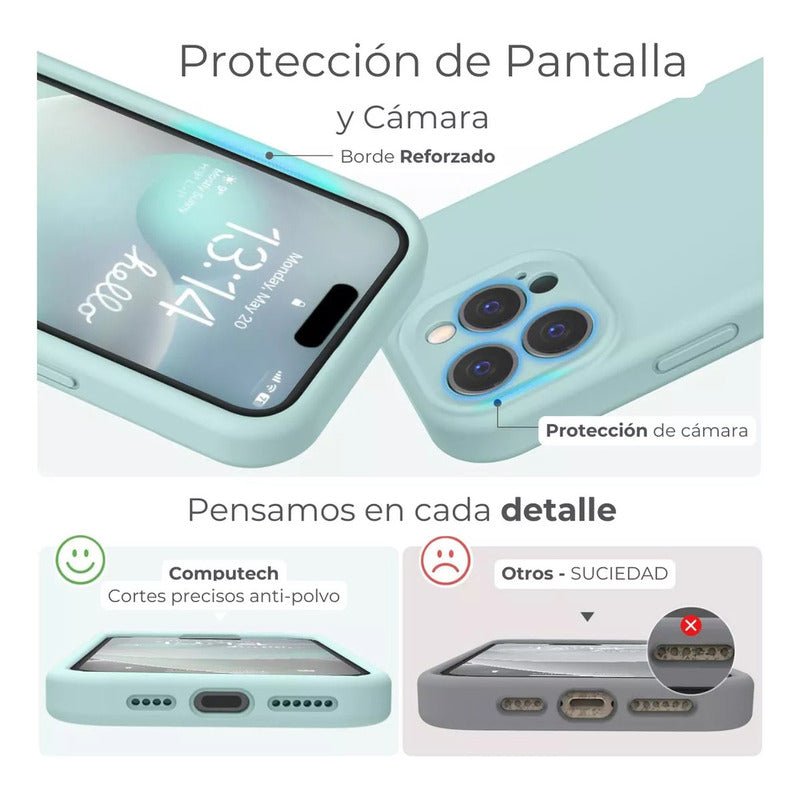 Funda / Carcasa Premium Computech Para iPhone 16 Pro Max - Menta - Mi tienda