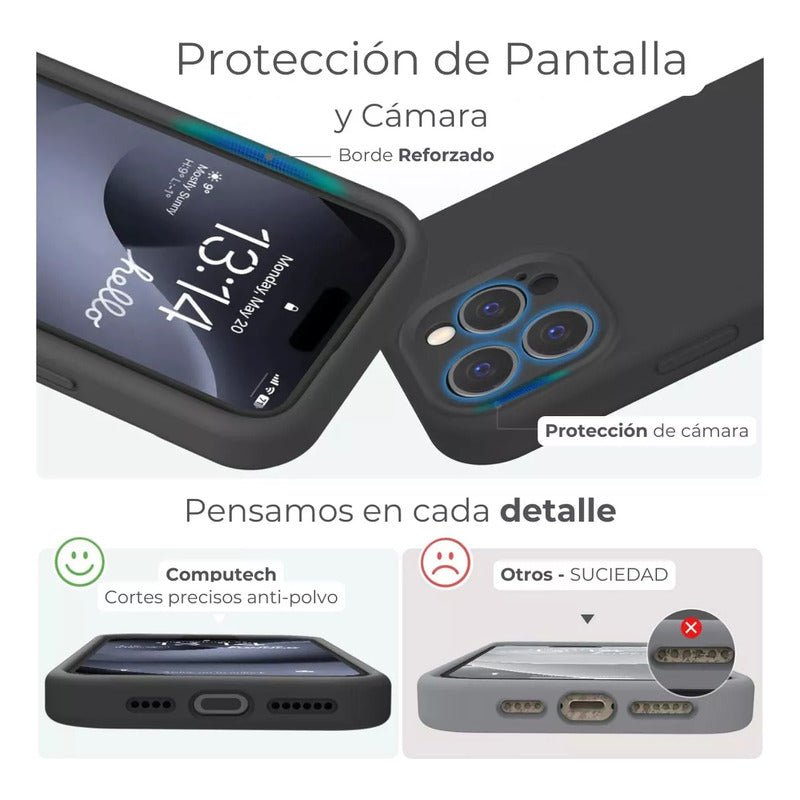 Funda / Carcasa Premium Computech Para iPhone 16 Pro Max - Negro - Mi tienda