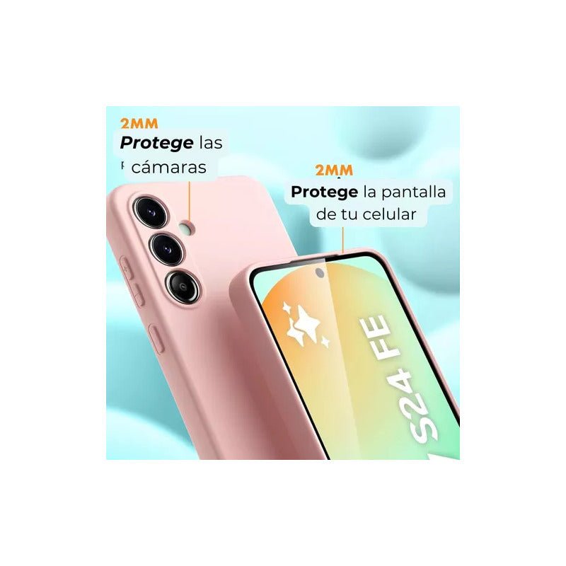 Funda / Carcasa Premium Marca Computech Para Samsung S24 Plus+ Rosa + Vidrio Templado - Mi tienda