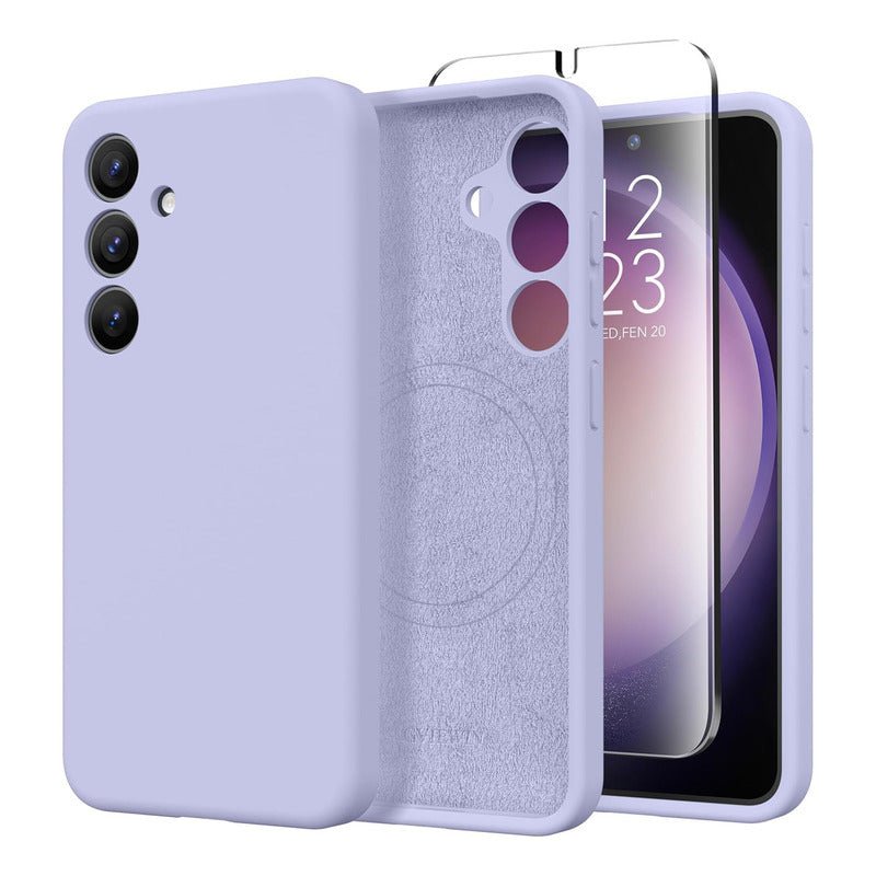 Funda / Carcasa Premium Marca Computech Para Samsung S24 + Violeta + Vidrio Templado - Mi tienda