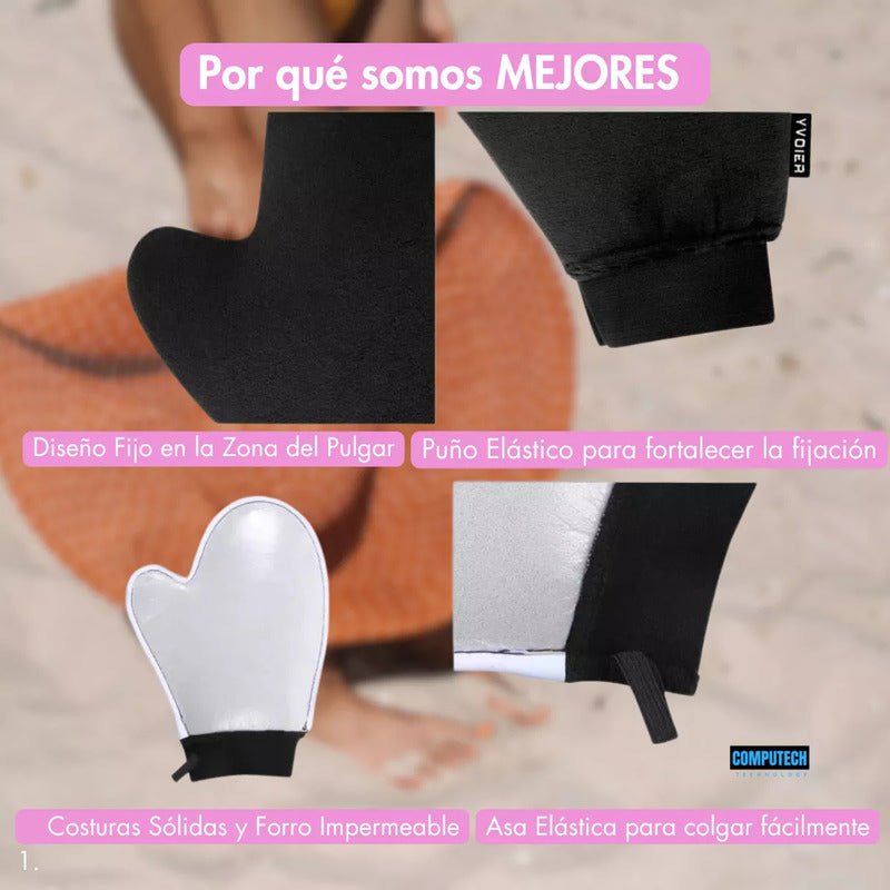 Guante Autobronceador Bronceado Sin Manchas Negro Premium - marca Computech - Mi tienda